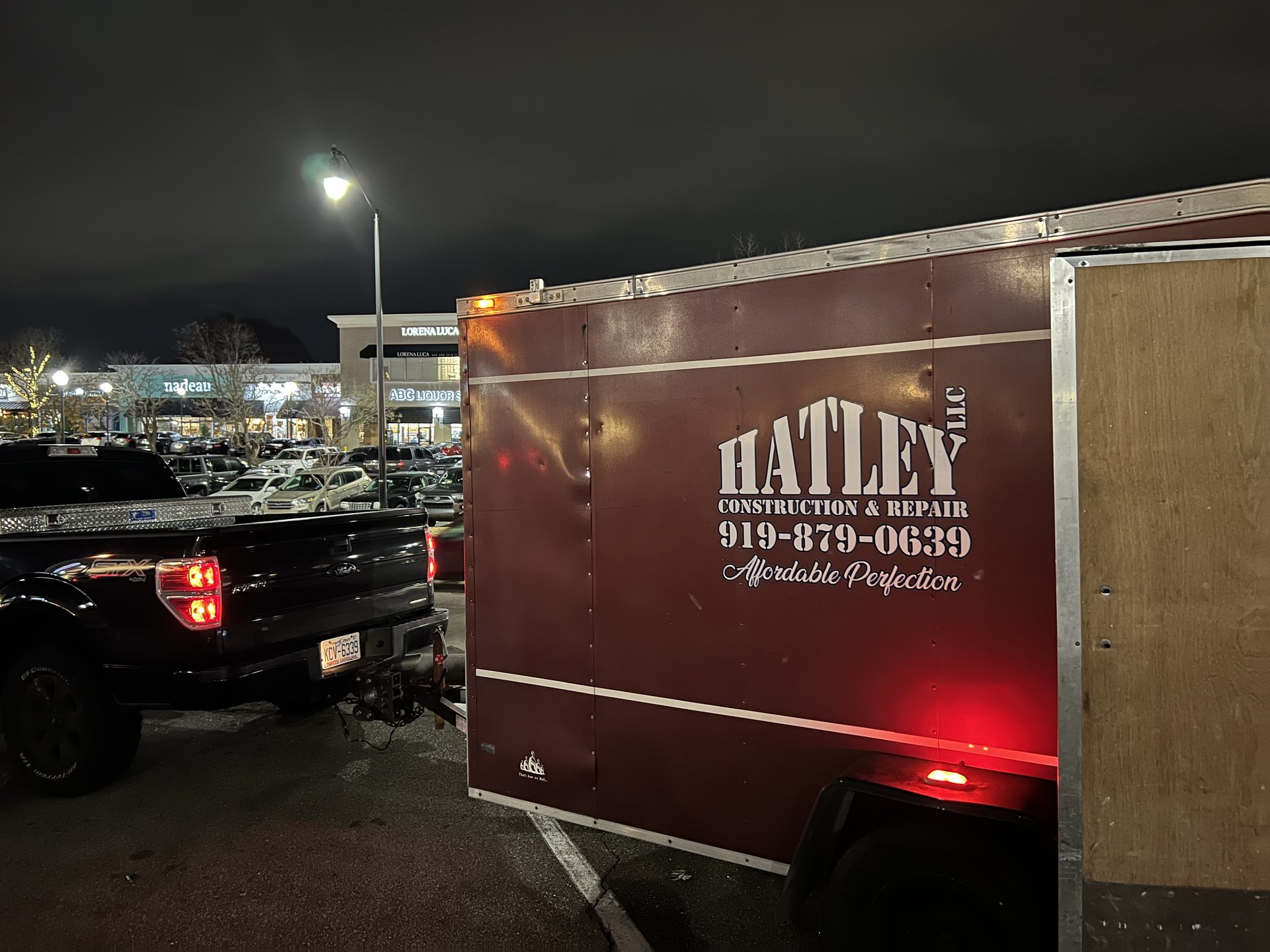 Hatley Construction mobile command unit trailer - the original headquarters